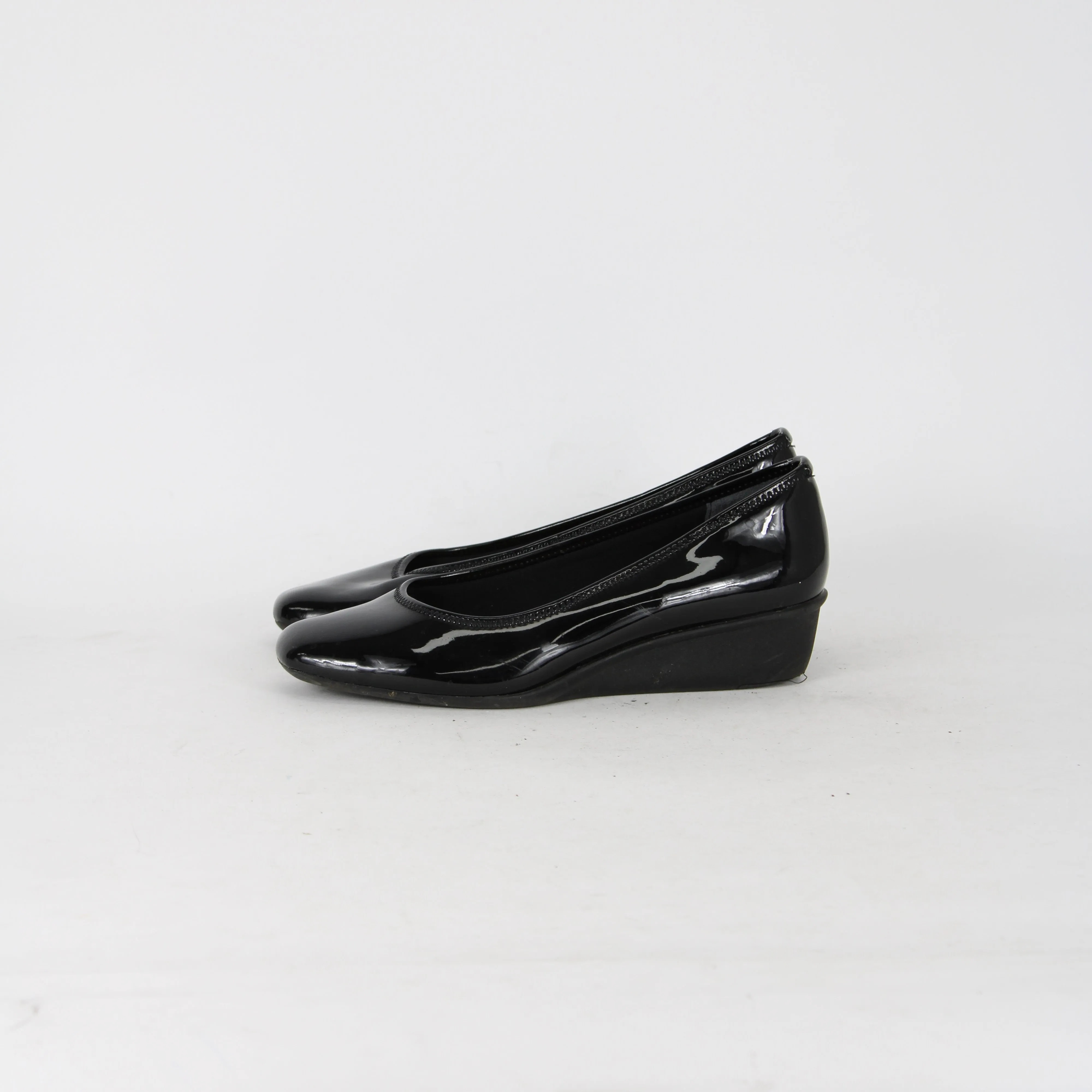 Easy Steps Black Ballet Wedges
