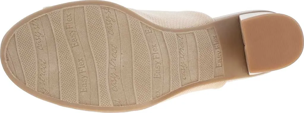 Easy Street Women's Mule, Natural Stretch Fabric, 8 X-Wide
