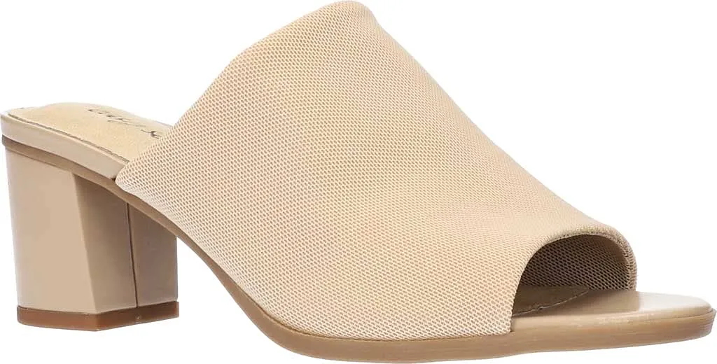 Easy Street Women's Mule, Natural Stretch Fabric, 8 X-Wide