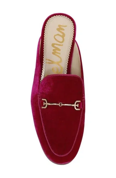 Edelman Mules Flat Linnie Embellished Heeled Handcrafted Toe Sam On Raspberry Advanced Almond Slip