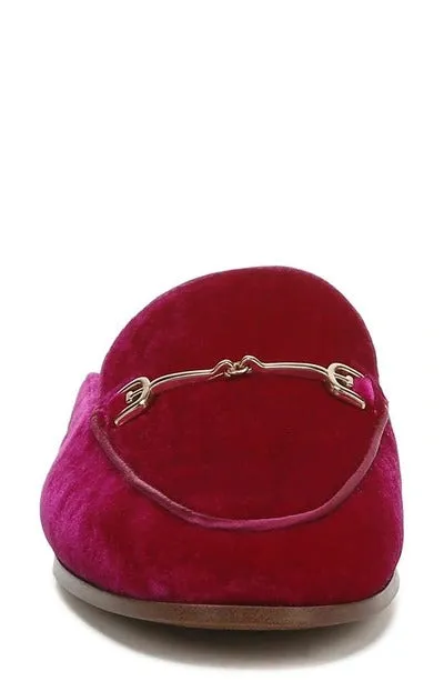 Edelman Mules Flat Linnie Embellished Heeled Handcrafted Toe Sam On Raspberry Advanced Almond Slip