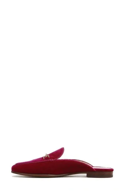 Edelman Mules Flat Linnie Embellished Heeled Handcrafted Toe Sam On Raspberry Advanced Almond Slip