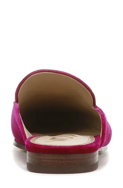 Edelman Mules Flat Linnie Embellished Heeled Handcrafted Toe Sam On Raspberry Advanced Almond Slip