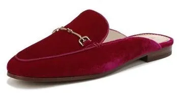 Edelman Mules Flat Linnie Embellished Heeled Handcrafted Toe Sam On Raspberry Advanced Almond Slip