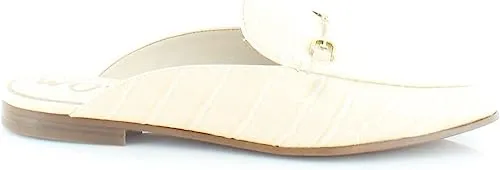 Eggshell Popular picks Edelman On Linnie Chain Embellished Flat Slip Almond Data-driven Mules Toe Sam
