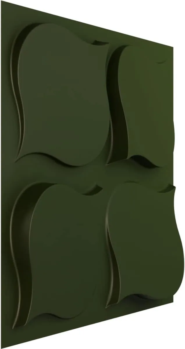 Ekena Millwork 19 5/8"W x 19 5/8"H Clover EnduraWall Decorative 3D Wall Panel, Satin Canyon Green (Covers 2.67 Sq. Ft.