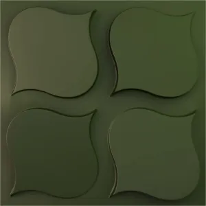 Ekena Millwork 19 5/8"W x 19 5/8"H Clover EnduraWall Decorative 3D Wall Panel, Satin Canyon Green (Covers 2.67 Sq. Ft.