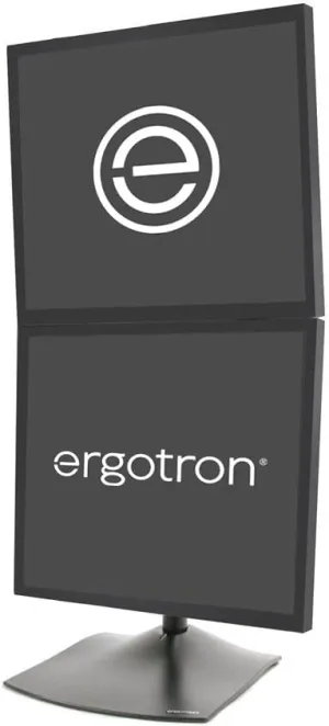 Ergotron – DS100 Dual Monitor Stand for Desk, Double VESA Mount – for 2 Monitors Up to 27 Inches, 0 to 23 lbs Each – Vertical
