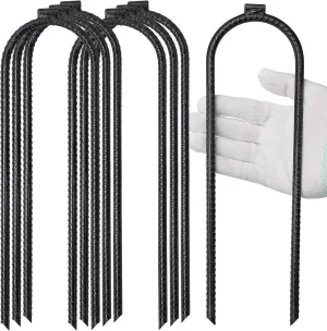 Extra-Large Heavy Rebar Trampoline Wind Stakes with Flat Welded Head,12’’x3’’x0.32’’ Trampoline Stake, Ground Anchor for Securing Trampolines, Tents, Fences, Tarps, Garden Cloth, Hoses (10)