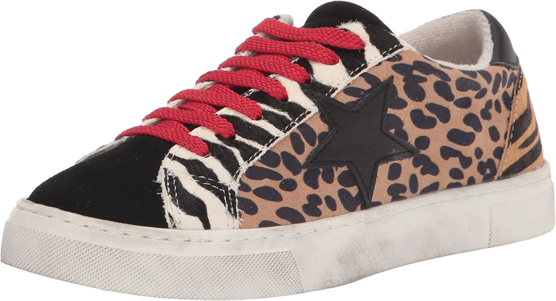 Fast international shipping Star Affordable luxury Up Steve Red Fashion Madden Low Top Leopard Lace Sneaker Shoes Rubie