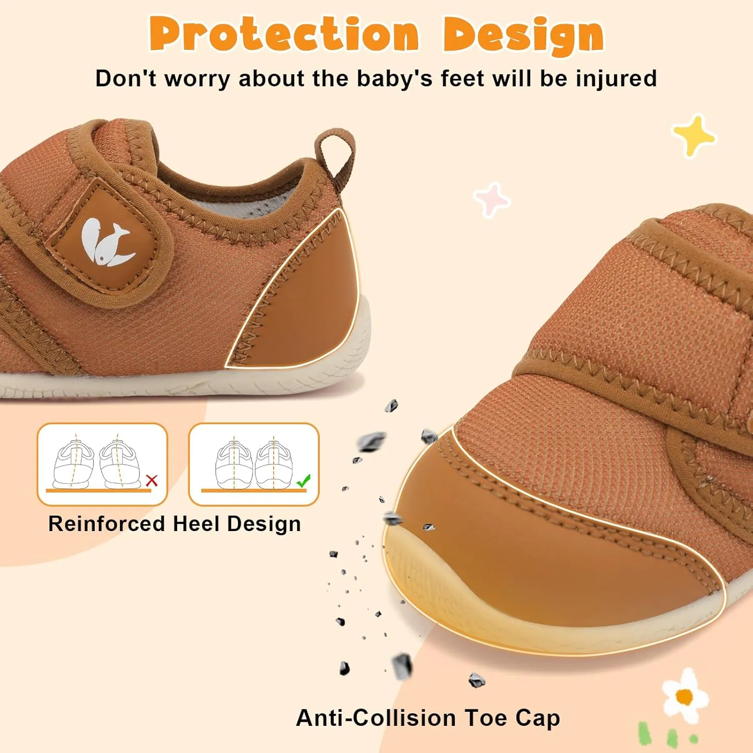 FEETCITY Toddler Shoes Girls Boys Barefoot Shoes Toddler Walking Shoes Kids Slip On Sneakers Breathable Tennis Shoes