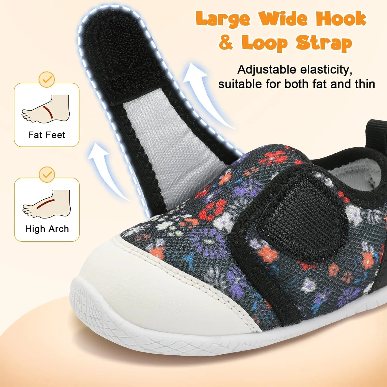 FEETCITY Toddler Shoes Girls Boys Barefoot Shoes Toddler Walking Shoes Kids Slip On Sneakers Breathable Tennis Shoes
