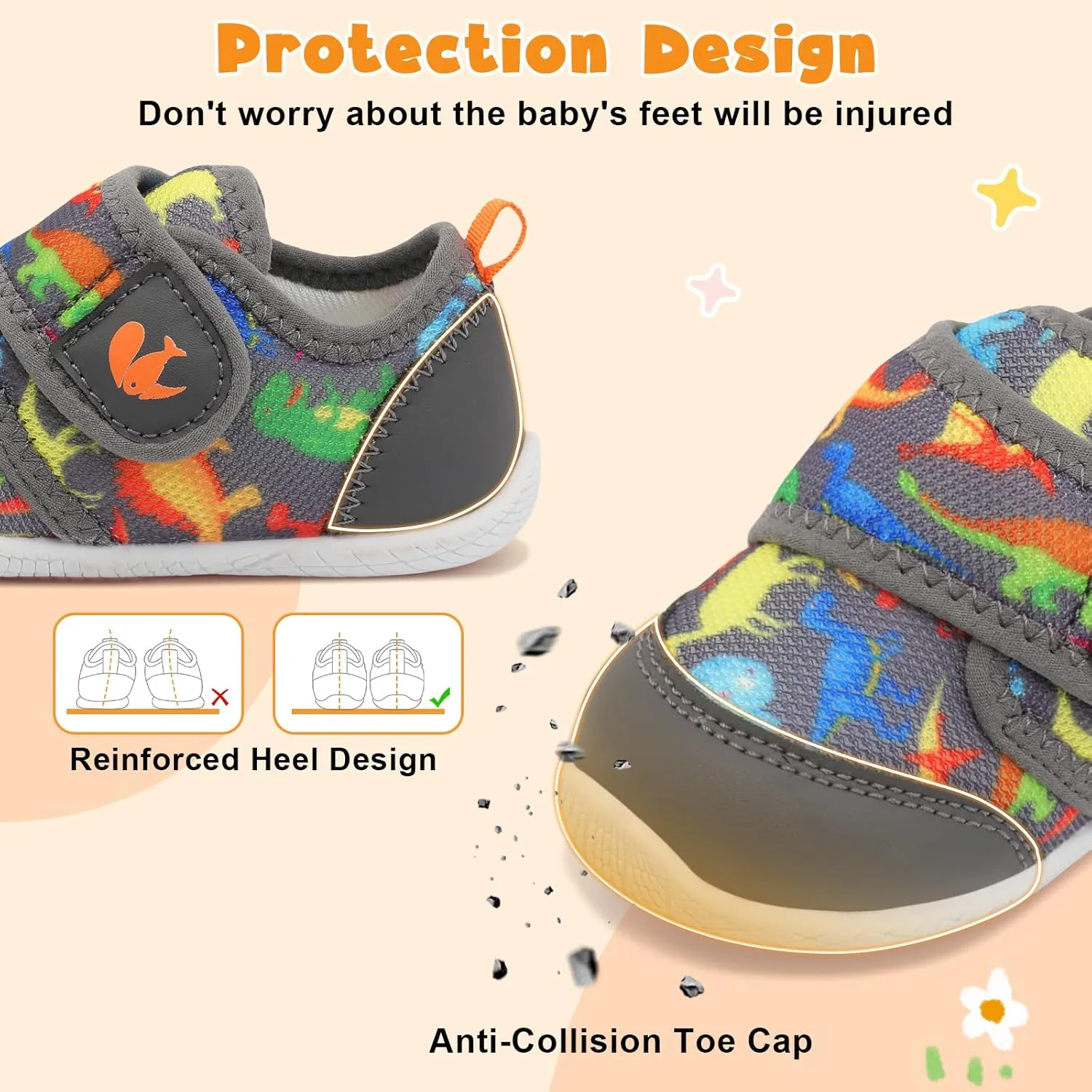 FEETCITY Toddler Shoes Girls Boys Barefoot Shoes Toddler Walking Shoes Kids Slip On Sneakers Breathable Tennis Shoes