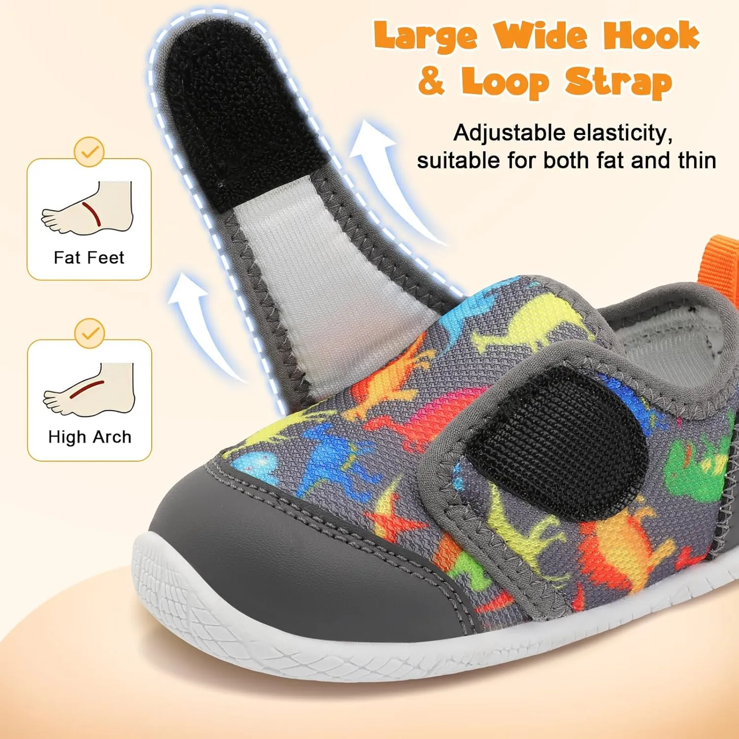 FEETCITY Toddler Shoes Girls Boys Barefoot Shoes Toddler Walking Shoes Kids Slip On Sneakers Breathable Tennis Shoes