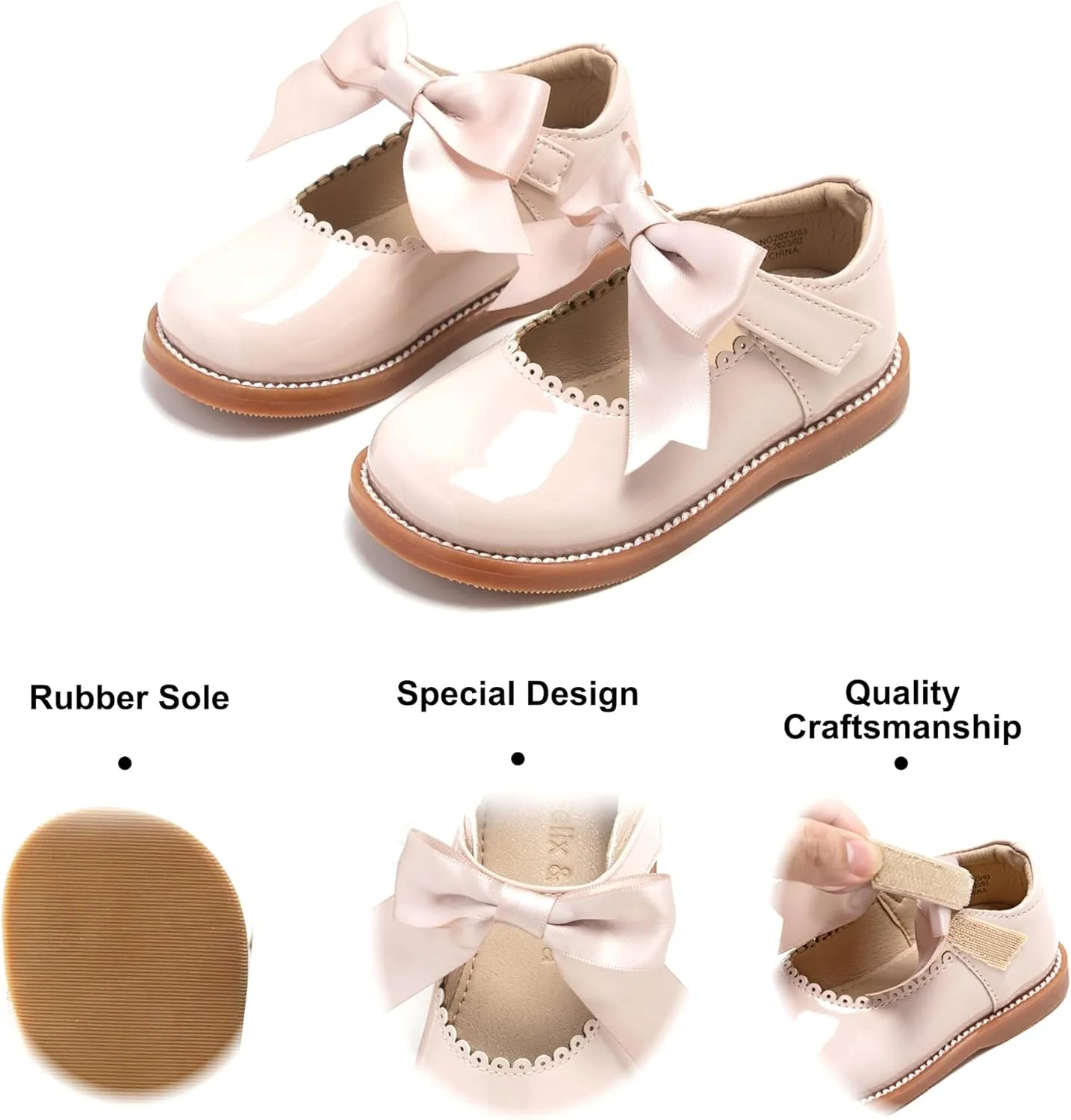 Felix & Flora Toddler Little Girl Mary Jane Dress Shoes - Ballet Flats for Girl Party School Shoes