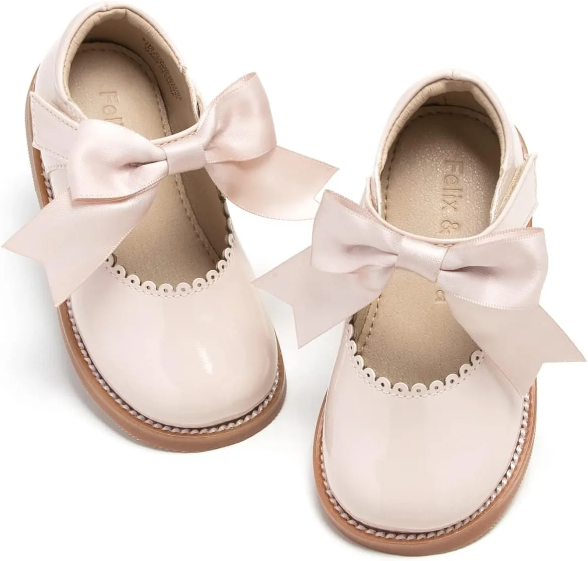 Felix & Flora Toddler Little Girl Mary Jane Dress Shoes - Ballet Flats for Girl Party School Shoes