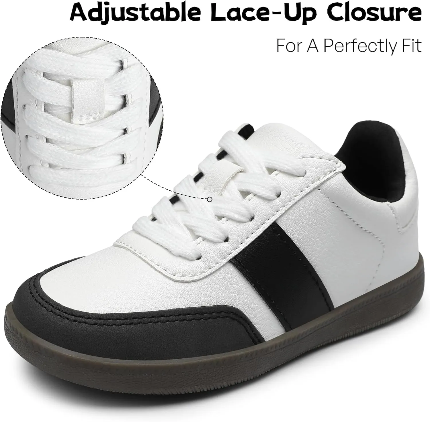festooning Fashion Toddler Boys Girls Sneakers Cozy Lace Up Slip On Footwear Non-Slip Casual Low Top Sneaker Shoes for Little Kids