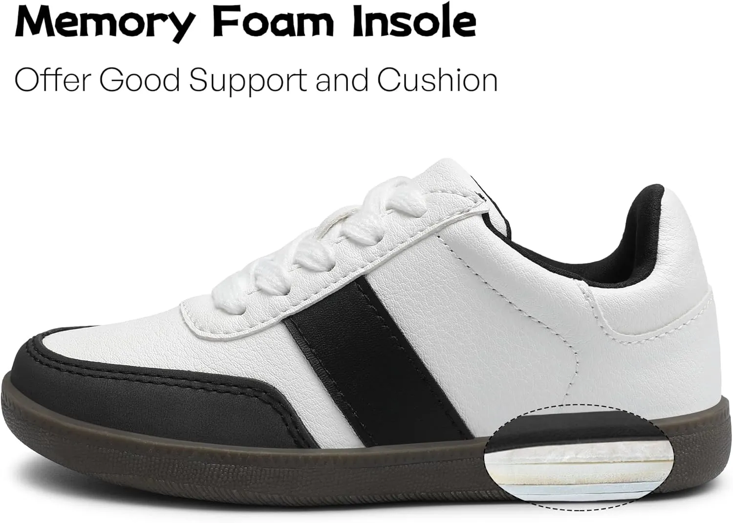 festooning Fashion Toddler Boys Girls Sneakers Cozy Lace Up Slip On Footwear Non-Slip Casual Low Top Sneaker Shoes for Little Kids