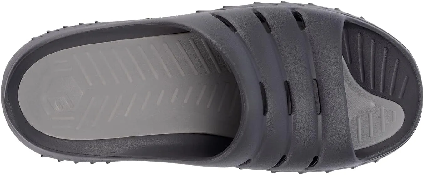 FitVille Men's Recovery Slide Sandals ArchMax Cushioned Athletic Sandals for All Day Comfort