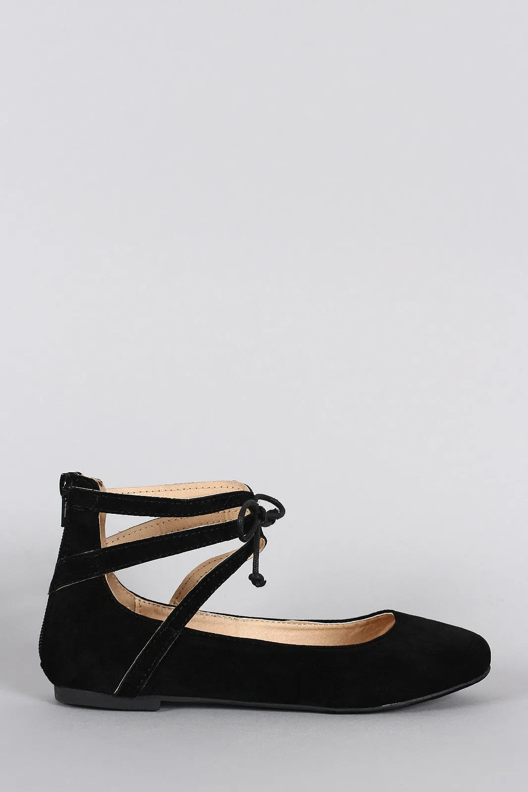 Flat Ankle Cuff Round Weekly deal Misbehave Suede Ballet Toe Customer-oriented