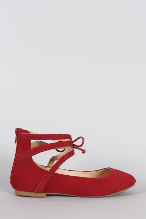 Flat Ankle Cuff Round Weekly deal Misbehave Suede Ballet Toe Customer-oriented
