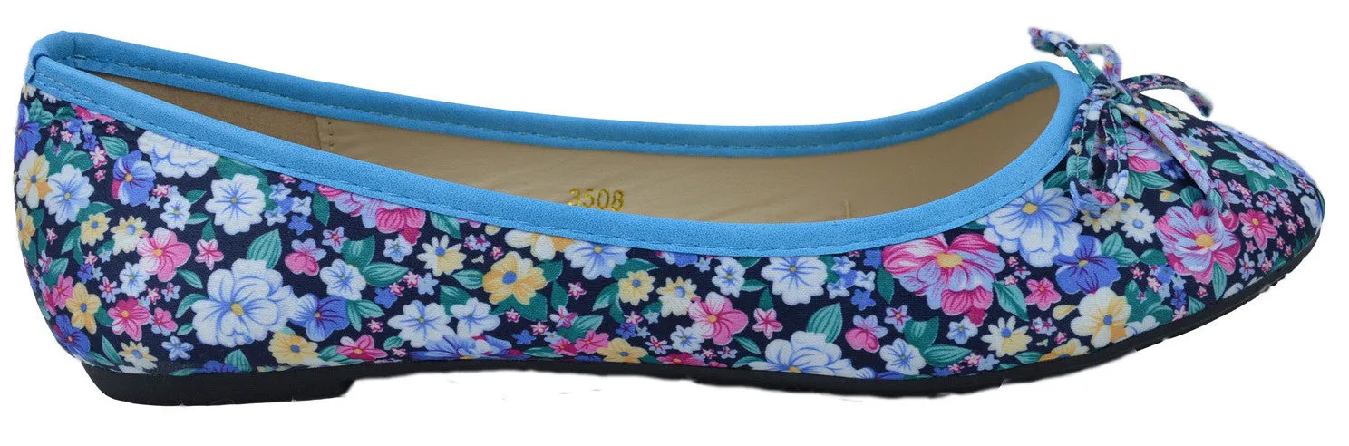 flat Pumps Ballerina On-sale Pattern Floral Shoes Fully integrated Comfort