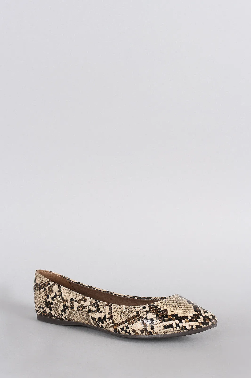 Flat Python Toe Pointy Breckelle Ballet Best-in-class Large-scale promotion