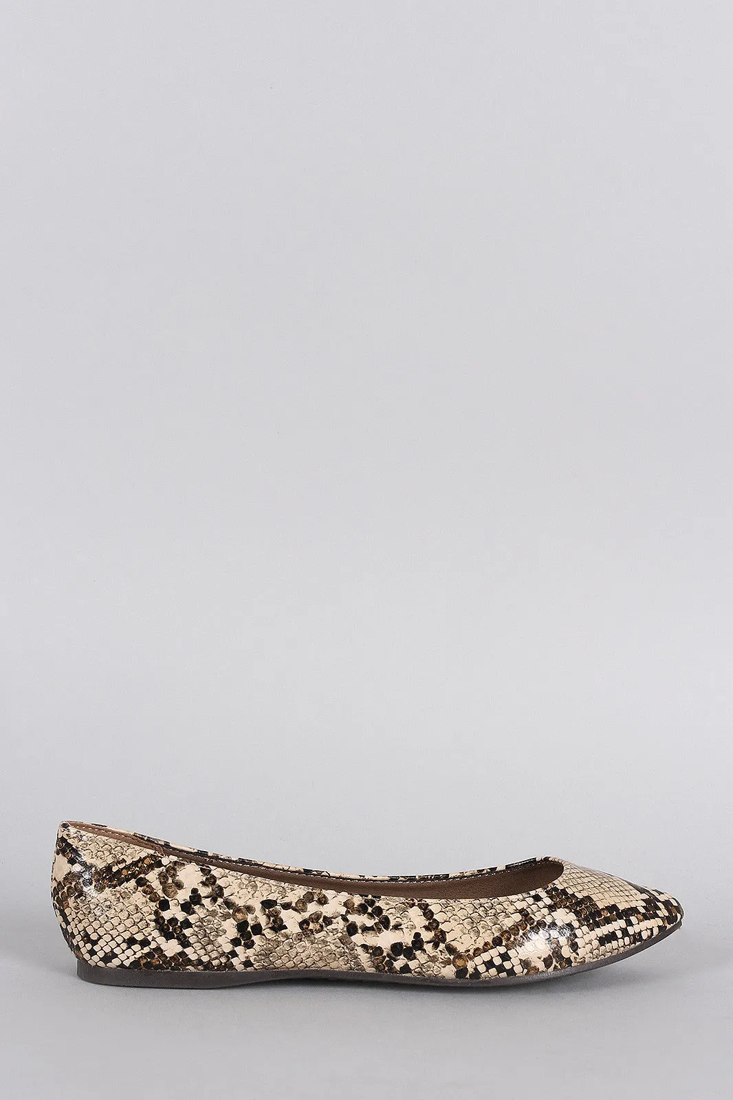 Flat Python Toe Pointy Breckelle Ballet Best-in-class Large-scale promotion