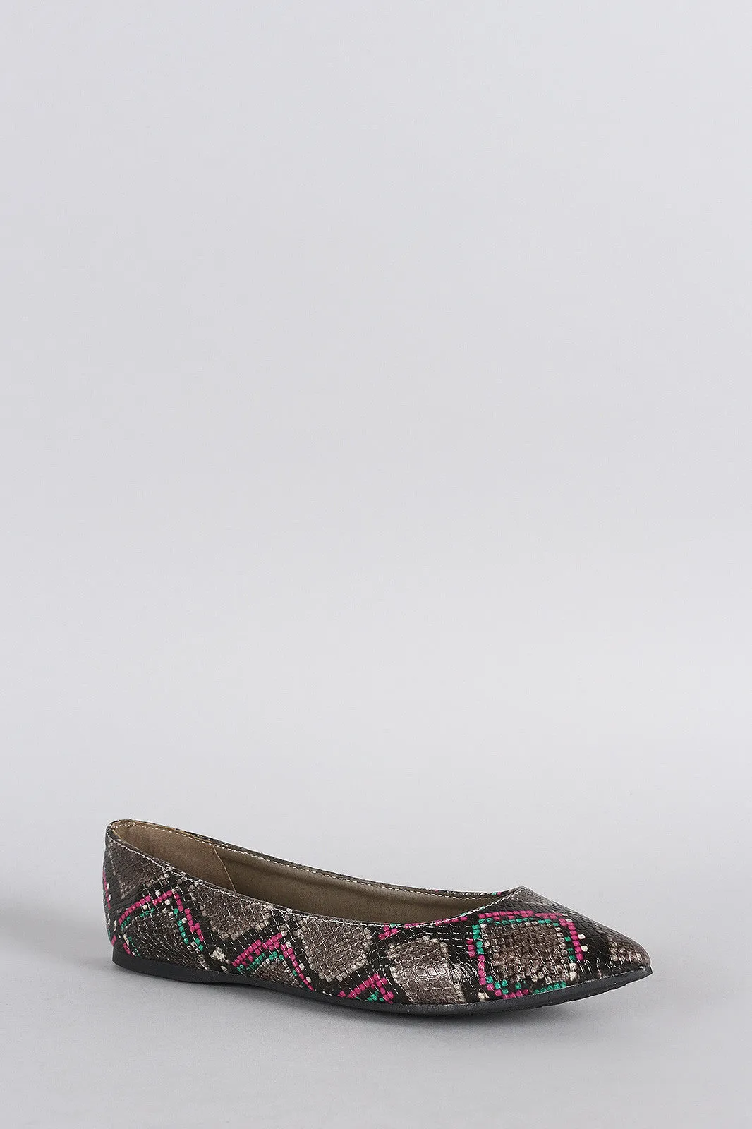 Flat Python Toe Pointy Breckelle Ballet Best-in-class Large-scale promotion