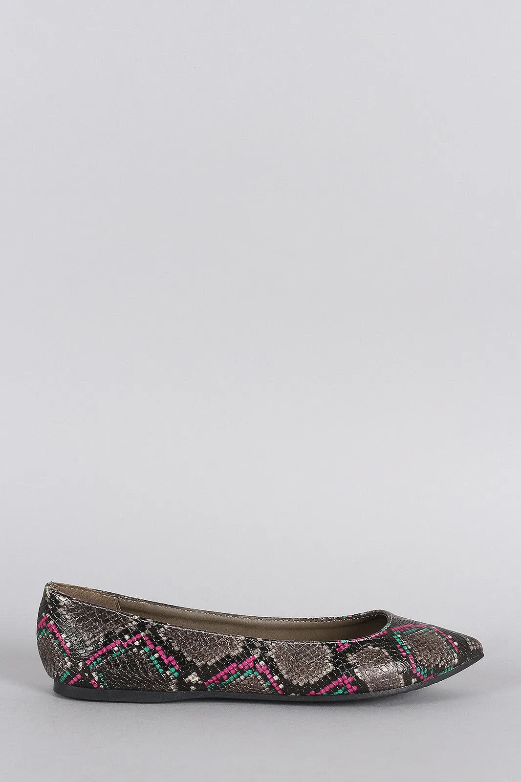 Flat Python Toe Pointy Breckelle Ballet Best-in-class Large-scale promotion