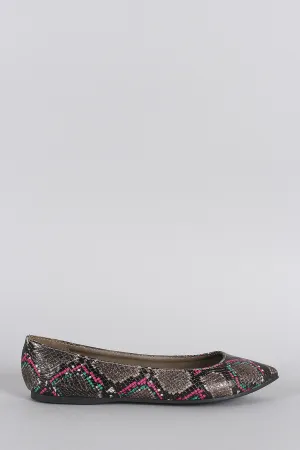 Flat Python Toe Pointy Breckelle Ballet Best-in-class Large-scale promotion