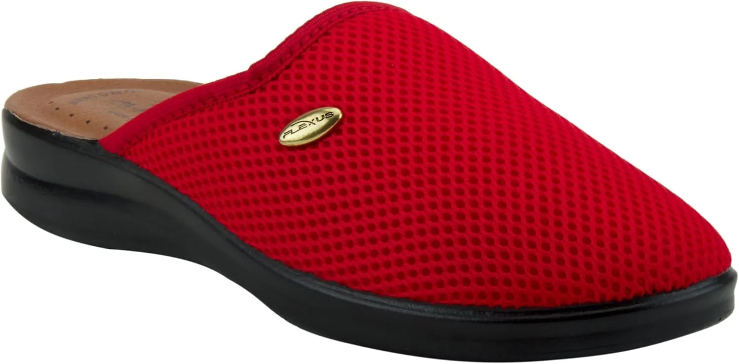 Flexus Spring Step Scuff Slippers for Women - Lightweight House Slippers for Woman - Flexible Round Shape Ladies Slippers for Indoor Use