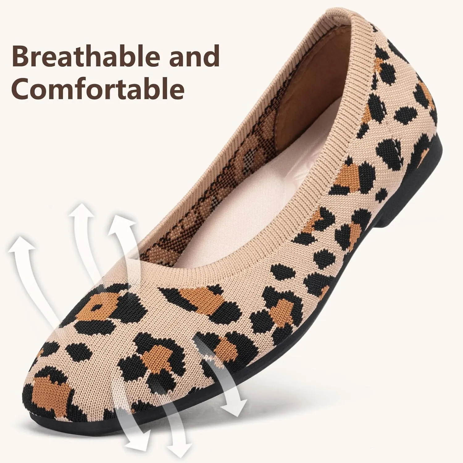 Frank Mully Women's Flats Square Toe Flats Comfortable Slip on Washable Ballet Flats Shoes for Women Dressy Work