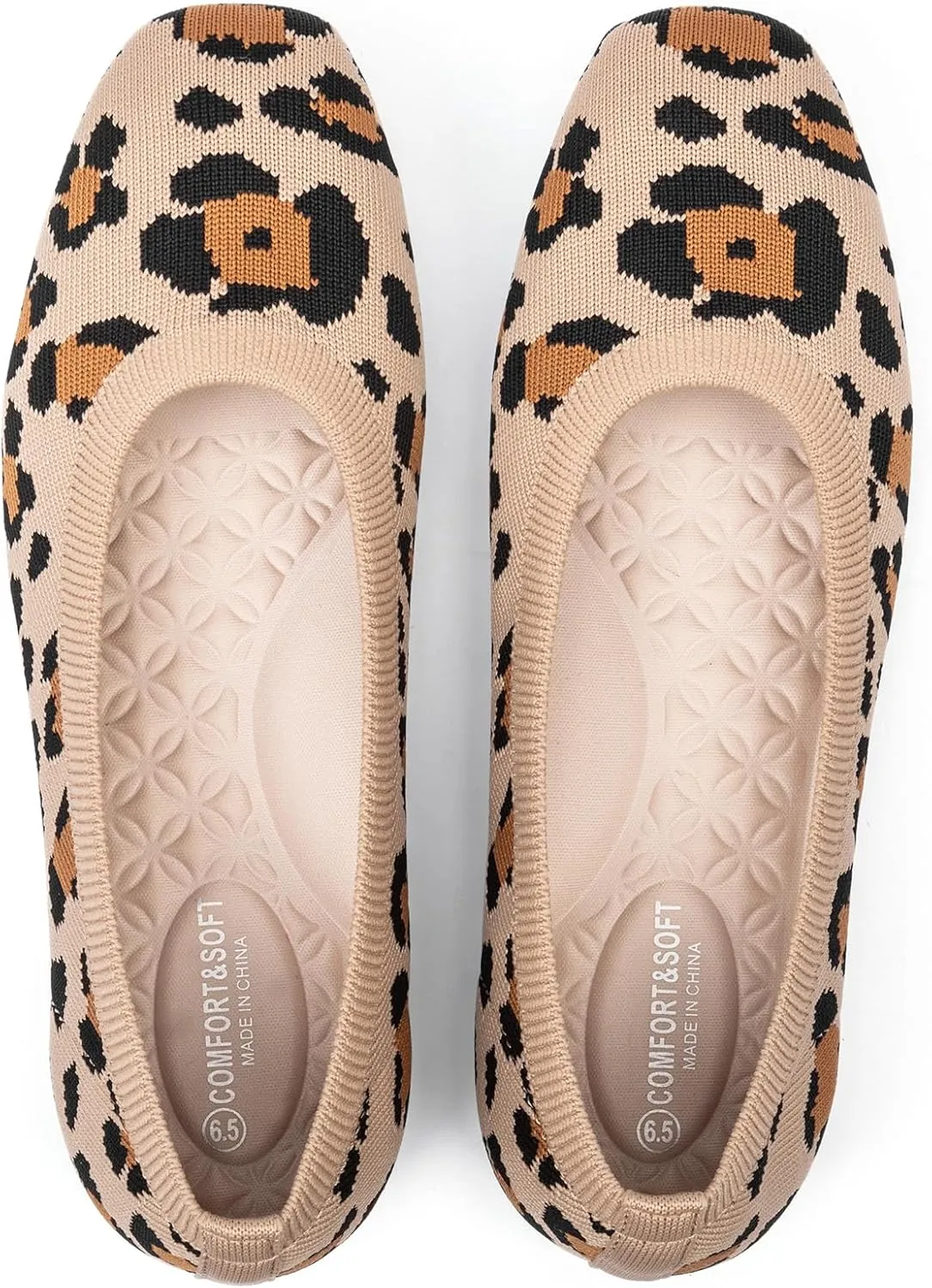 Frank Mully Women's Flats Square Toe Flats Comfortable Slip on Washable Ballet Flats Shoes for Women Dressy Work