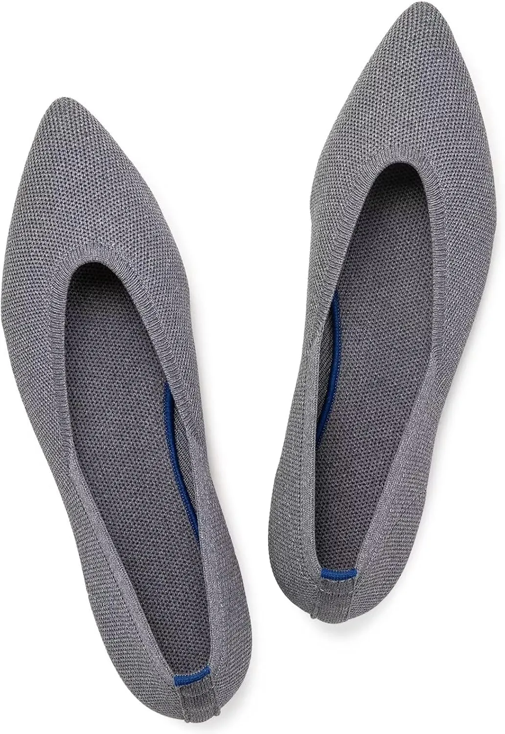 Frank Mully Womens Pointed Toe Flats Knit Dress Shoes Comfort Women Shoes Slip On Shoes for Woman Classic Softable Shoes Low Wedge