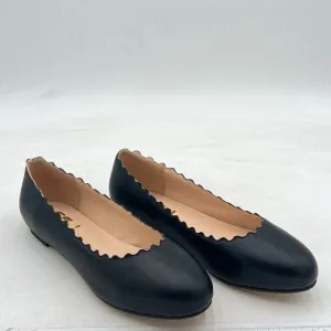 FSJ Black Women Closed Round Toe Flats Slip On Ballet Flats Casual Flat Shoes