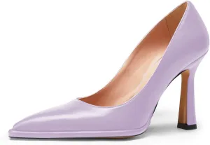 FSJ Women Classic Closed Almond Toe Thin Platform Pumps Slip On Stiletto High Heels Formal Business Wedding Shoes Size 4-16 US