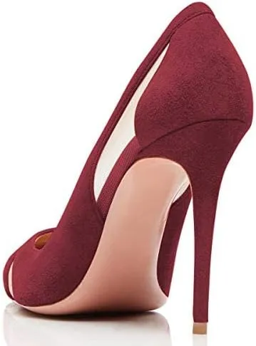 FSJ Women Elegant Mesh High Heel Pump Pointed Toe Stiletto Thin Slip on Dress Prom Party Ladie Shoes Size 4-15 US