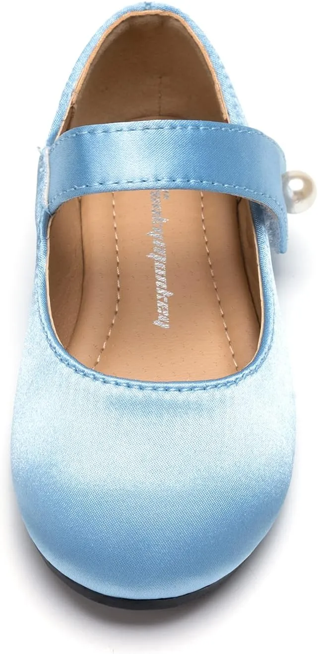 FUNKYMONKEY Toddler/Little Girl Mary Jane Dress Shoes Casual Slip on Ballet Flat