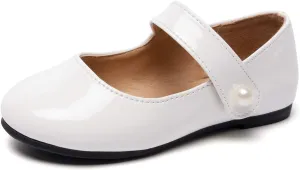 FUNKYMONKEY Toddler/Little Girl Mary Jane Dress Shoes Casual Slip on Ballet Flat