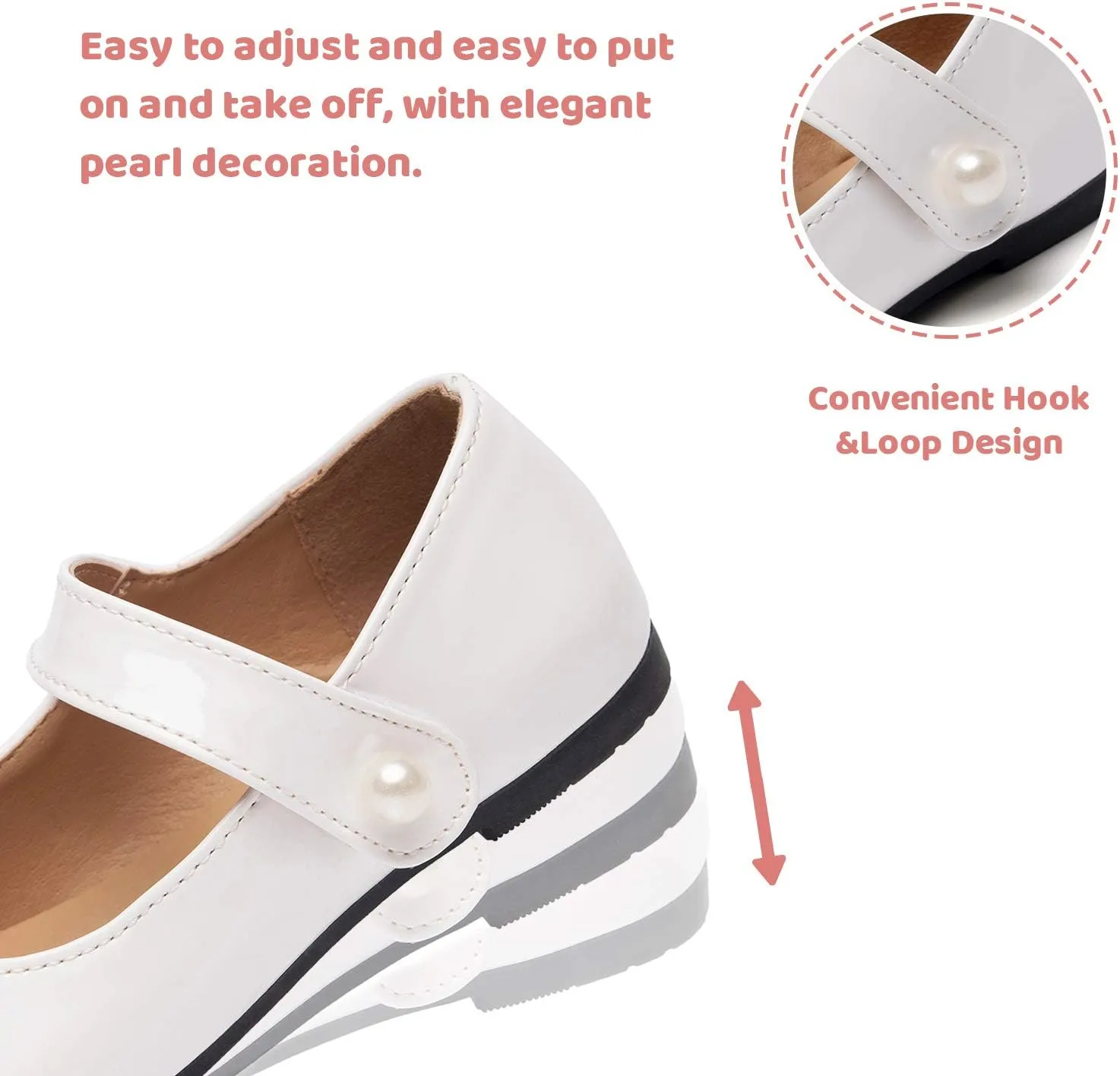 FUNKYMONKEY Toddler/Little Girl Mary Jane Dress Shoes Casual Slip on Ballet Flat