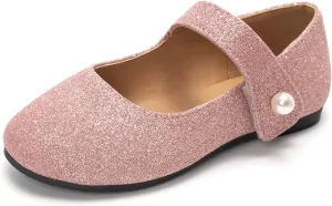 FUNKYMONKEY Toddler/Little Girl Mary Jane Dress Shoes Casual Slip on Ballet Flat