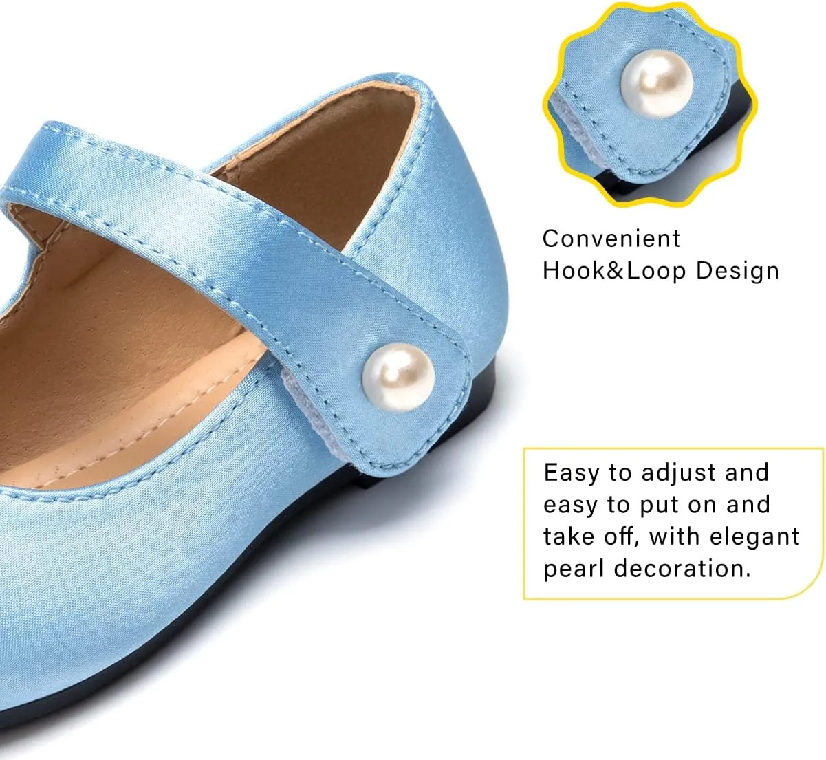 FUNKYMONKEY Toddler/Little Girl Mary Jane Dress Shoes Casual Slip on Ballet Flat