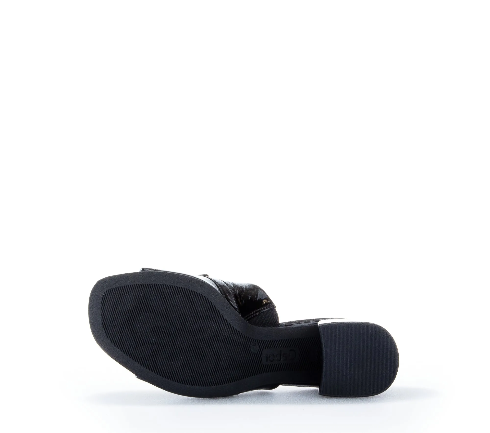 GABOR - 81.712.97 MEDIUM HEEL DRESSY MULE - BLACK PATENT