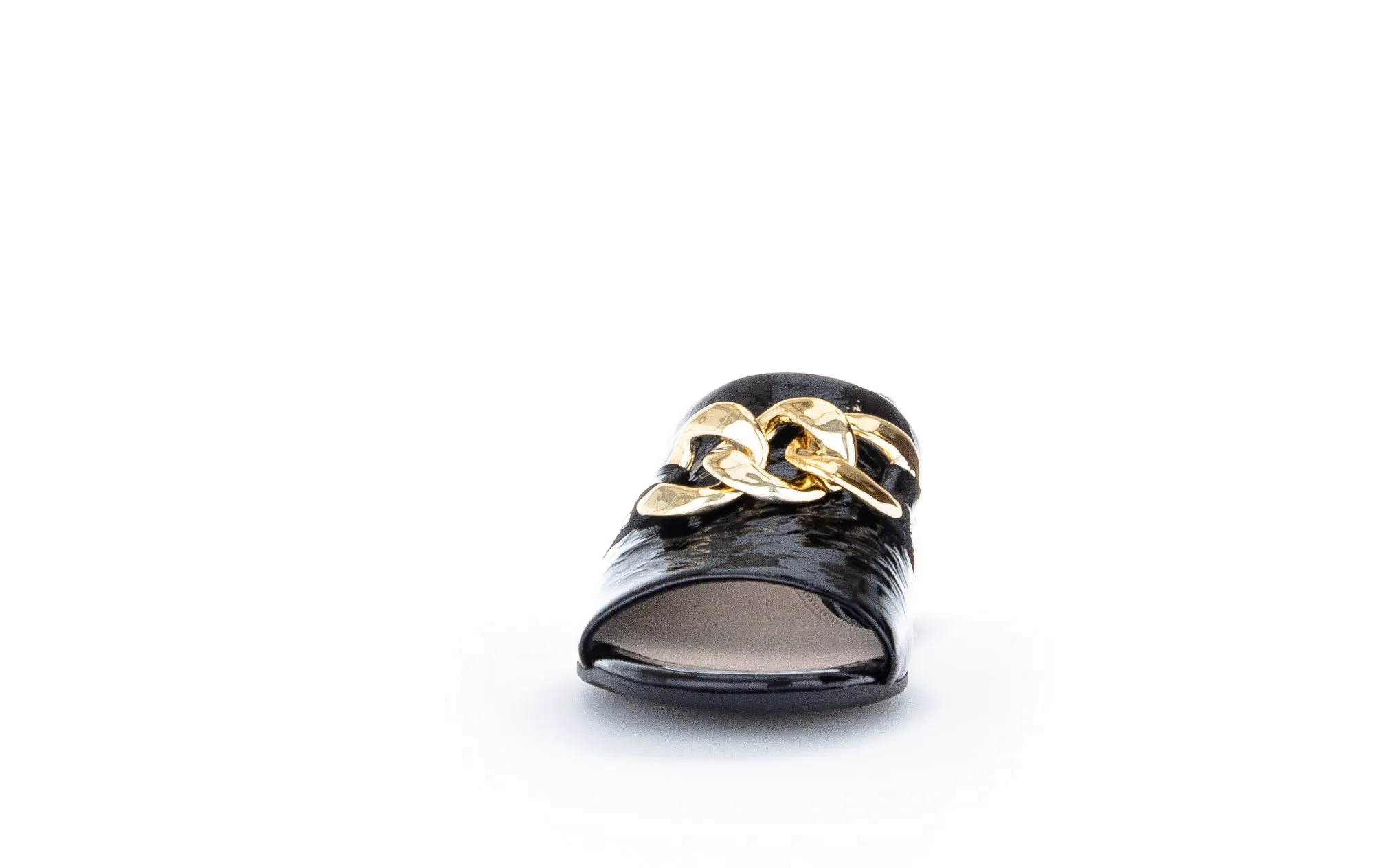 GABOR - 81.712.97 MEDIUM HEEL DRESSY MULE - BLACK PATENT