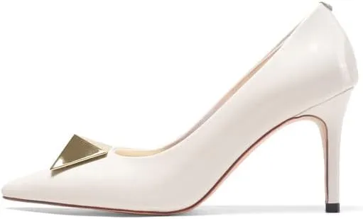 Genuine Leather Pointed Toe Slip-on Big Size Women Shoes, Thin Heel high Heel Comfortable Handmade Business Women Pumps s23s91