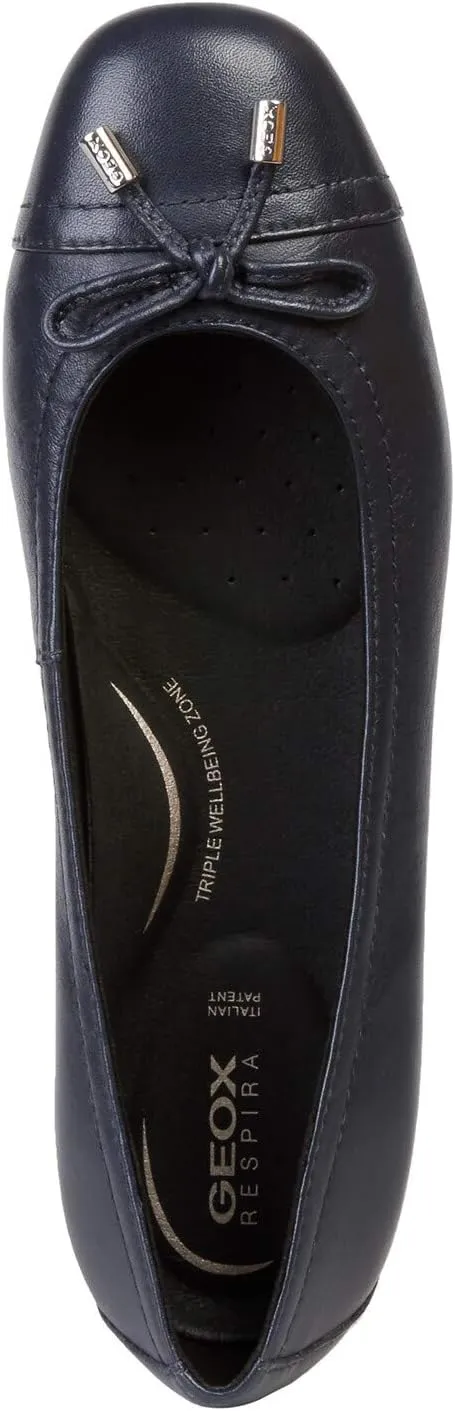 Geox Women's Annitah 9 Nappa Leather Ballet Flat with Arch Support and Cushioning