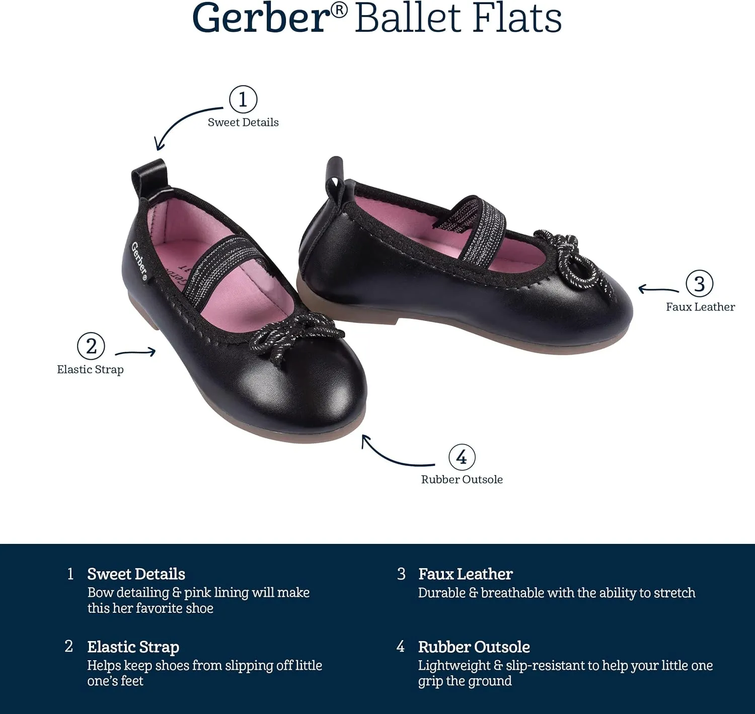 Gerber Baby Girls' Toddler Girls' Ballet Flat