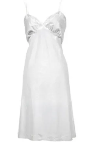 Ginia White Cotton Voile Full Slip 5021