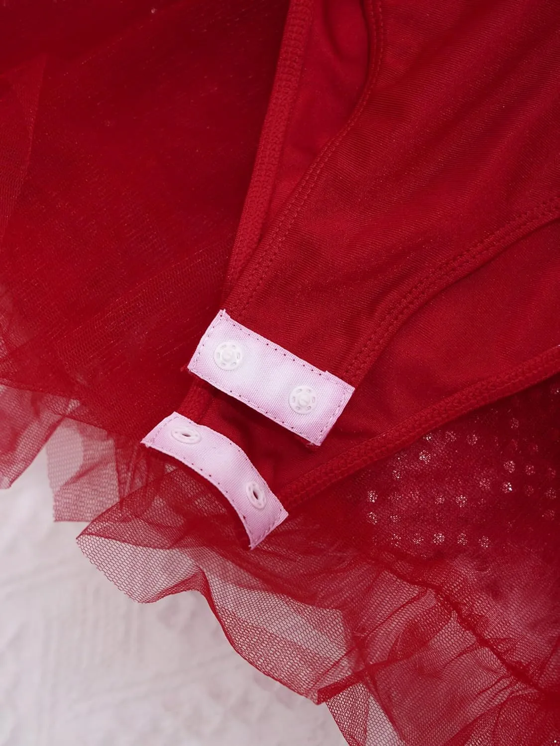 Girls Christmas Dance Dress Santa Dress Sequins Skirted Leotard Ballet Tutu Dress Figure Ice Skating Dress
